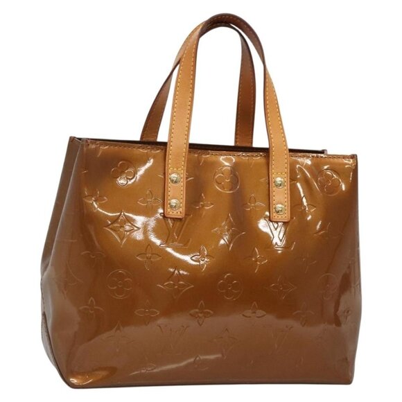 LOUIS VUITTON Monogram Vernis Reade PM Hand Bag Bronze - Picture 9 of 15